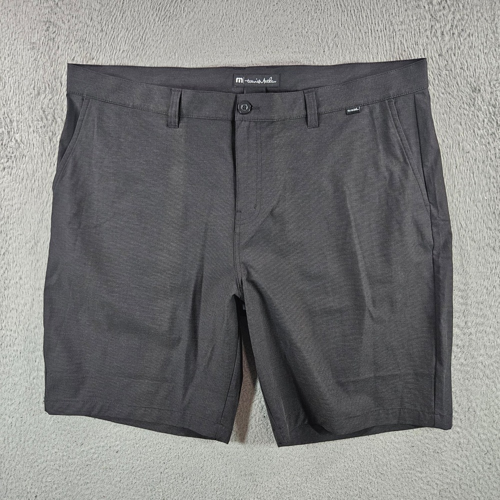 TravisMathew Beck Golf Shorts Mens 42 Dark Grey Heather Stretch